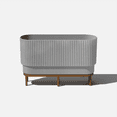 thumbnail image 1 of Veradek Demi Series Raised 30" Long Plastic-Stone Planter, 1 of 8