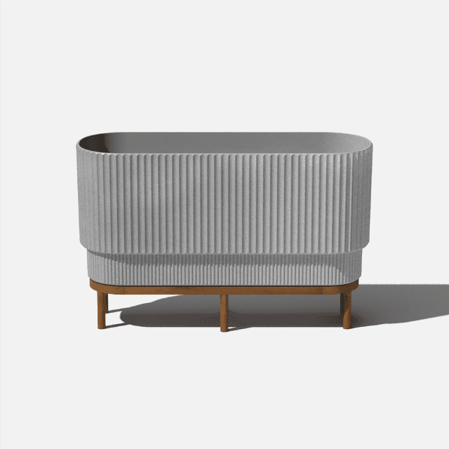 Veradek Demi Series Raised 30" Long Plastic-Stone Planter