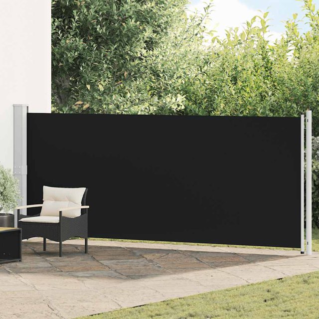 vidaXL Auvent Latéral Rétractable pour Patio 600x160 cm Noir