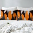 thumbnail image 4 of Erosebridal Orange Geometric Sheet Set Full, Abstract Stripes Bedding Sets Full Size, Minimalst Decor 4pcs, 4 of 7