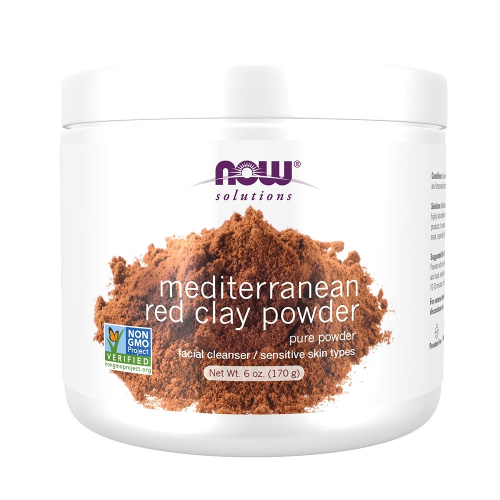 NOW Foods - NOW Solutions Poudre d'Argile Rouge Marocaine - 6 oz.