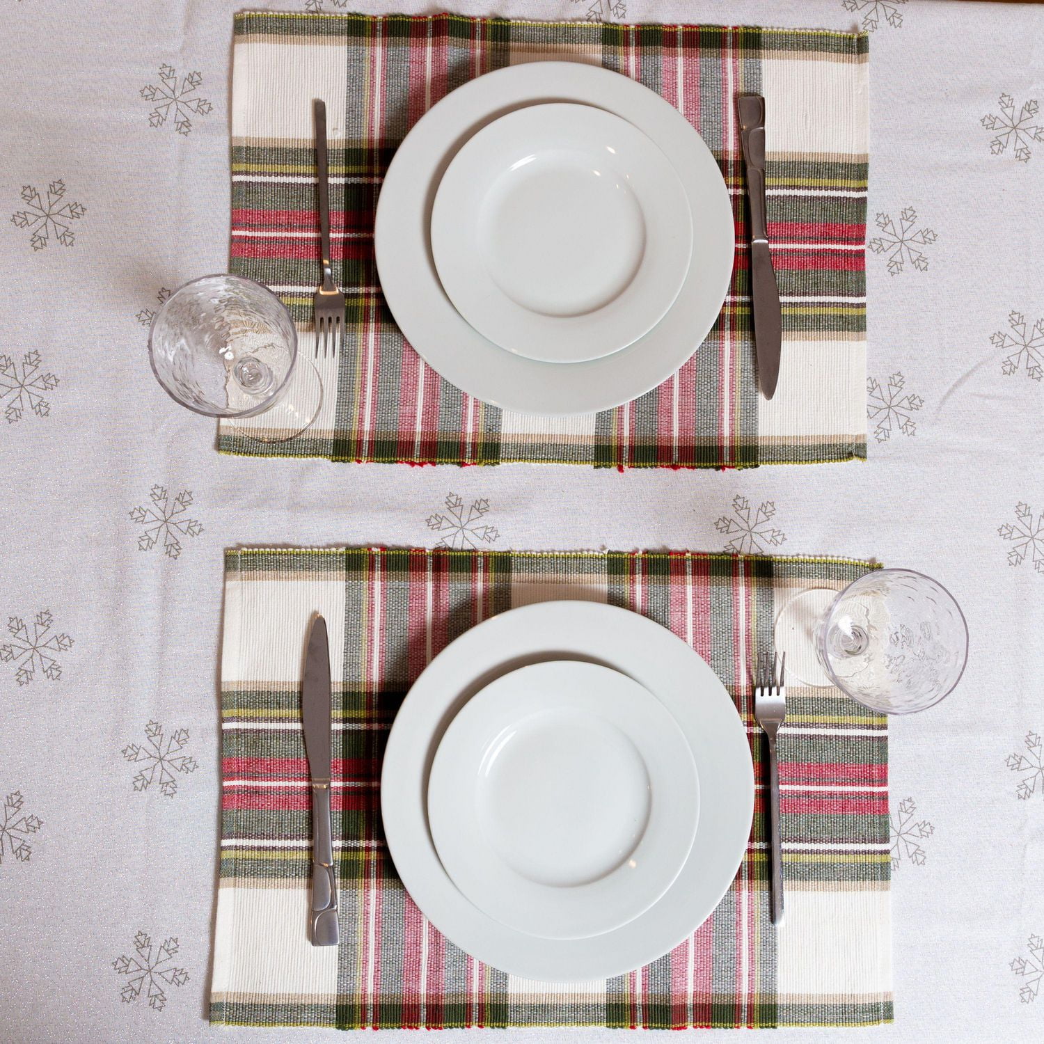 Set de 4 sets table en coton Buffalo Check Fabstyles, lavables machine, parfaits pour la cuisine et à manger ou les tables d'extérieur