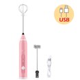 thumbnail image 1 of Rechargeable Electric Mixer Automatic Egg Beater, Three Speed Adjustable Handheld Rechargeable Foam Machine Suitable For Latte, Cappuccino, Matcha, Frappe, Sparkling Coffee, Hot Chocolate，pink, 1 of 7