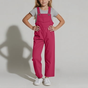 Stylish Girls Rompers Sleeveless Adjustable Jumpsuit for Casual Outdoor Play Kids Loose Overall with Long Pants for Everyday Wear