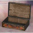 thumbnail image 2 of Wooden Vintage Luggage Trunks - Storage Box with Hinged Lids, Old-Fashioned Decorative Box for Coffee Table Decor,  Shelf Decor or Table Decor, Small, 2 of 4