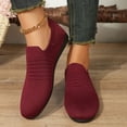 thumbnail image 4 of Wine Women'S Slip On Shoes Mesh Breathable Low Top Flat Heel Comfortable Footwear Suitable For Spring Summer Work And Daily Activities Size 36, 4 of 9