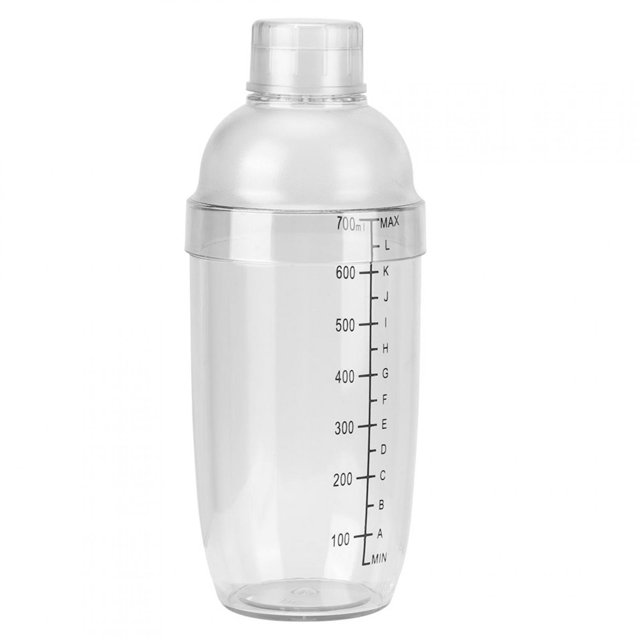 Cocktail Shaker Clear Scale Bar Bartender Tool Épaissi manuel Hand Shaker Cocktail Shaker