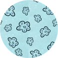 thumbnail image 1 of Ahgly Tapis d'Intérieur Lavable en Machine Carré Transitionnel Bleu Électrique, 3 Pieds Carré, 1 of 7
