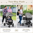 thumbnail image 2 of Babyjoy  2 in 1 Foldable Baby Stroller Kids Travel Newborn Infant Buggy Pushchair 22 lbs Gray, 2 of 7