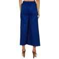 thumbnail image 4 of Bimba Women Flaired Rayon Plain Elastic Waist Wide Leg PalazzoCustom Pants, 4 of 6