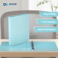 thumbnail image 2 of Davis Group Economy 3-Ring View Binders, 1" Round Rings, 225 Capacity, Aqua, Pack of 6, 2 of 4