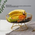 thumbnail image 4 of Metal Fruit Basket, Round Fruit Bowl Stand for Vegetable Dessert Snacks, 4 of 7