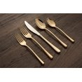 thumbnail image 2 of Cambridge Silversmiths Samantha Flatware Collection 18/10 Stainless Steel Dishwasher Safe Gold Mirror 20-Piece Flatware Set Service for 4, 2 of 3