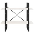 thumbnail image 3 of vidaXL 2-Tier Book Cabinet White 80x30x70 cm Solid Pine Wood, 3 of 5