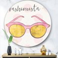 thumbnail image 2 of Designart « Accessoires de Mode Charmant Rose » Art Mural Cercle en Métal Charmant - Disque de 36, 2 of 5