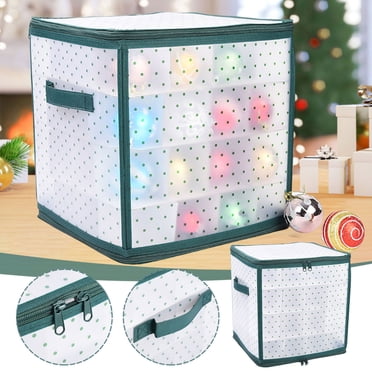 TopLLC Closet Organizers and Storage, Organization and Storage, Storage Bins, Storage Containers Christmas Tree 64 Baubles Storage Box Ornament Xmas Tree Bag Decoration Box bauble storage