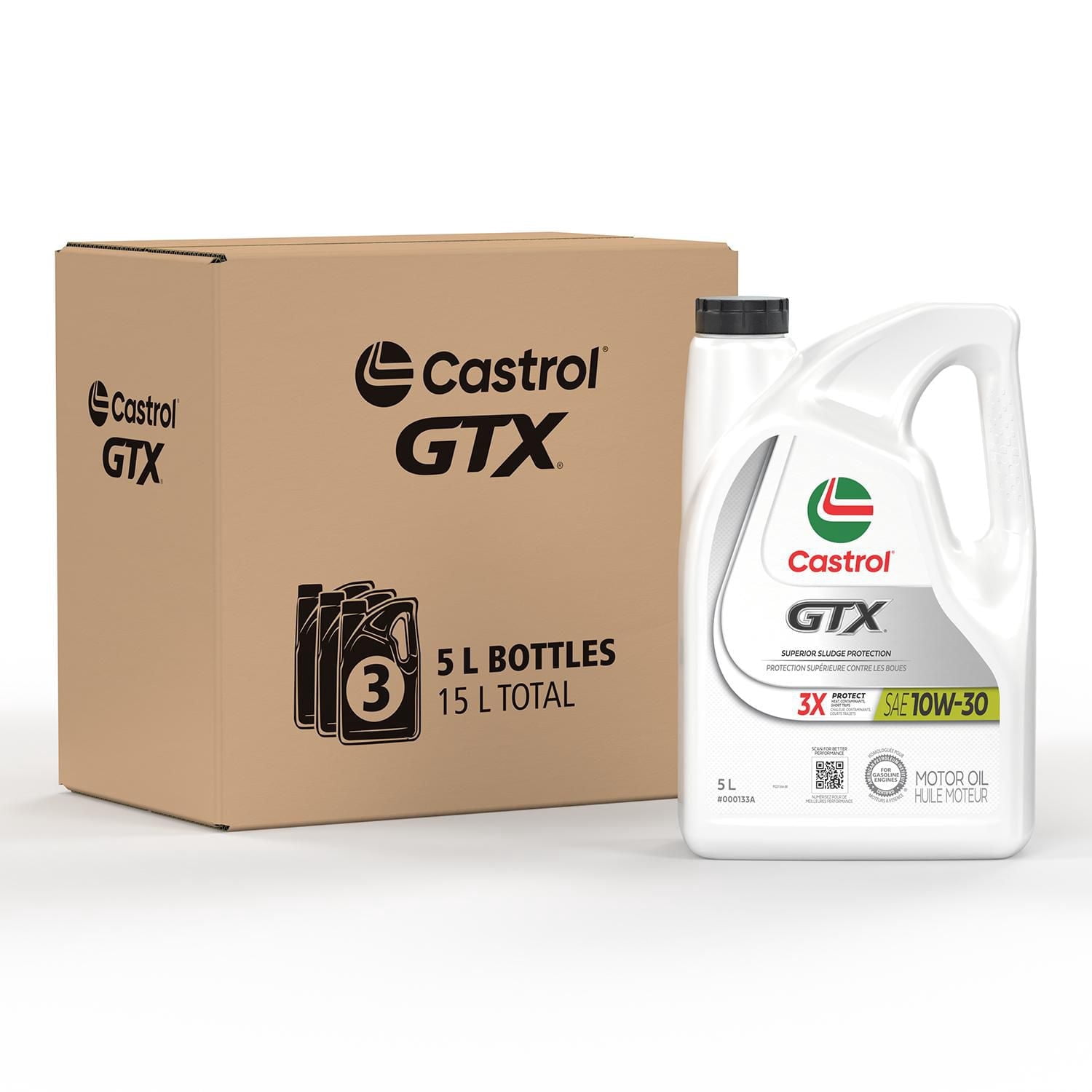 Castrol GTX 10W30 5L Case Pack- 3X5L Jugs