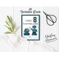 thumbnail image 3 of Darling Souvenir White Birthday Invitation Card Printable Fill or Write In Blank Invites Party Supplies Pack Of 28 5 x 7 Inches, 3 of 5