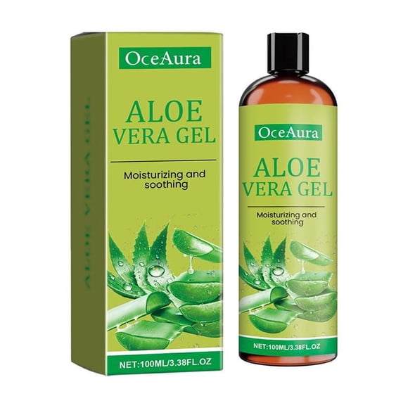 Aloe Vera Gel for Facial, Body and Hair Care, 100ml, White, Pure Natural, Gentle and Non-irritating