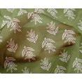 thumbnail image 4 of oneOone Silk Tabby Fabric Leaves & Floral Block Print Fabric By Yard 42 Inch Wide, 4 of 4