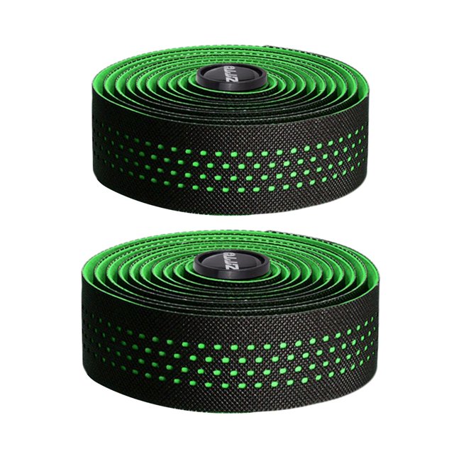 2x EVA PU Bike Handlebar Tape Bar Tapes Handle Wraps Damping Wrap - Green, Length Approx. 2.1m
