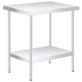 thumbnail image 1 of 36" x 24" Stainless Steel Prep Table with Adjustable Undershelf, Heavy Duty Commercial Kitchen Table, for Restaurants, Home, Outdoor, 1 of 5
