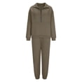 thumbnail image 5 of Timegard 2pc Sweatsuits for Women Outfits Half Zipper V Neck Long Sleeve Sweatshirt Cinch Bottom Sweatpants Workout Sets, 5 of 5