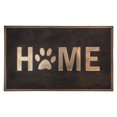 thumbnail image 1 of Northlight Gold Finish "Home" with Paw Print Rubber Doormat 18" x 30", 1 of 5