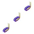 thumbnail image 1 of Transemion Anti Slip Racket Roll Tennis Handle Grip Wrap Tape Purple 110x2.5x0.2CM 3Set, 1 of 6