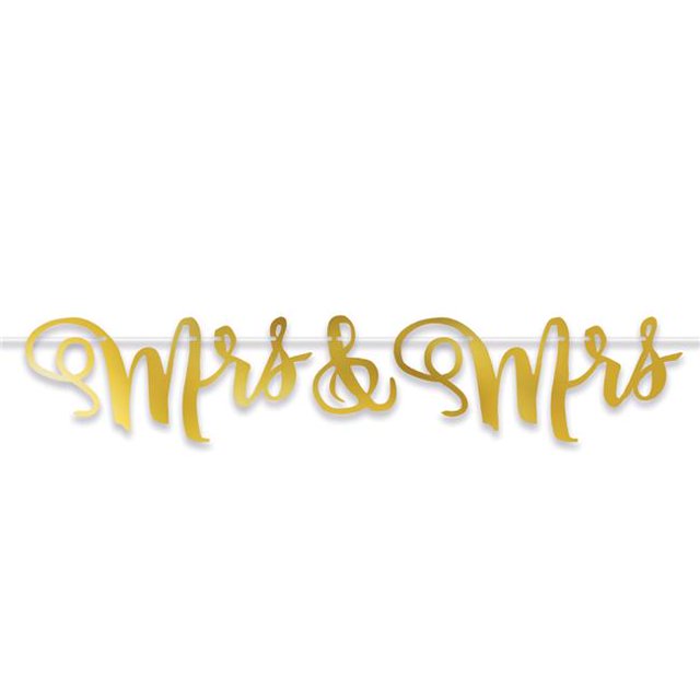 Beistle 53485 9,75 Po x 5 Pi Feuille Mrs & Mrs Streamer - Pack de 12
