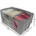 thumbnail image 3 of Sorbus Organisateurs de Sacs de Rangement Pliables, 3 Sections, Lot de 2, Gris, 3 of 6