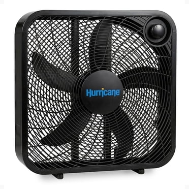 Hurricane 20 Inch Classic Series Floor Box Fan with 3 Speed Settings, Black