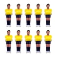 thumbnail image 1 of jinwen 10 Pieces Foosball Men Set Soccer Table Mini Doll Table Football Men Yellow Dark Blue, 1 of 9