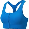thumbnail image 4 of ylioge Sports Bras for Women Front Closure Zipper High-Impact Ribbed Wireless Push-Up Stretchy Racerback Solid Comfort Workout Underwear Bralettes, 4 of 4