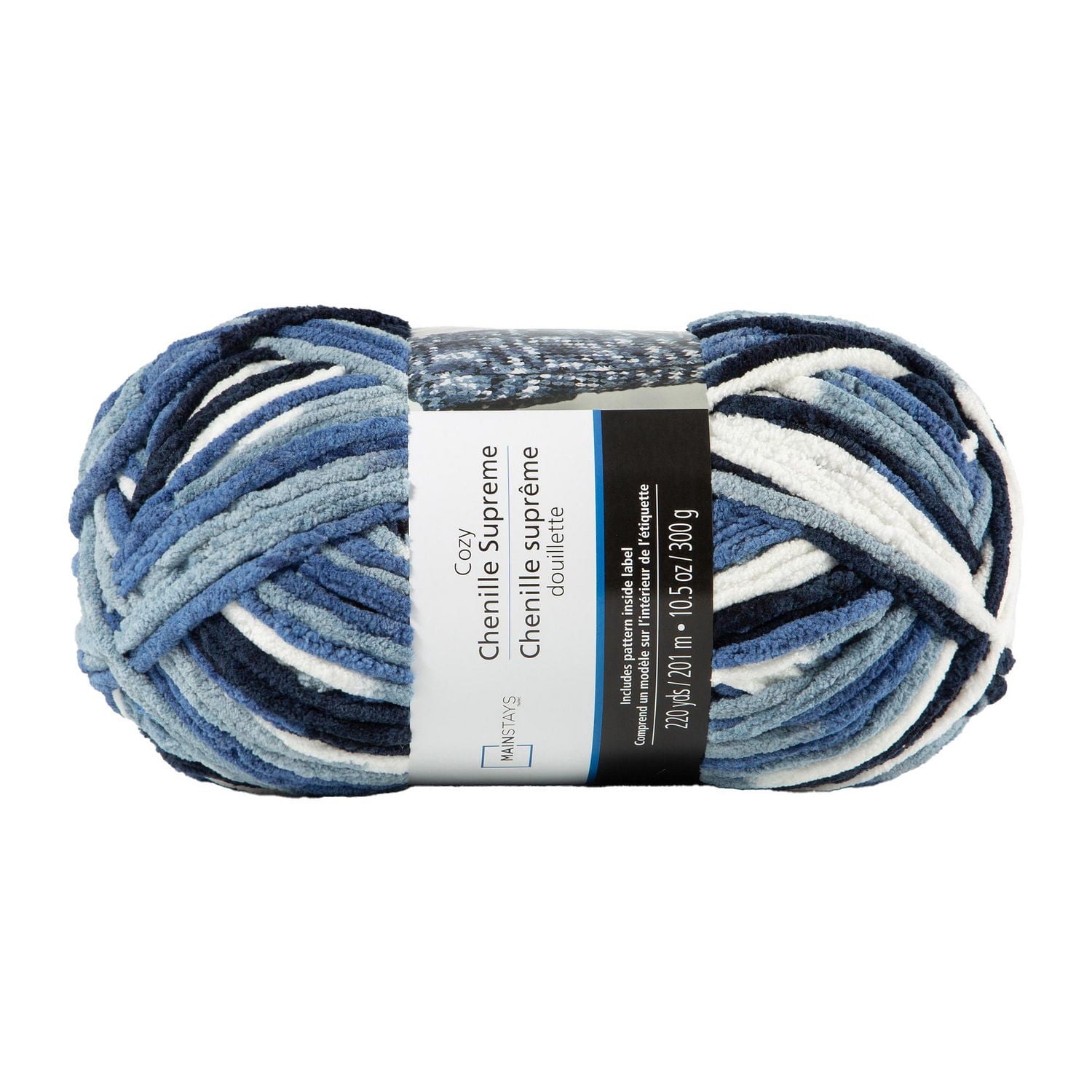 Fil Chenille de Bleu Denim confortable de MAINSTAYS