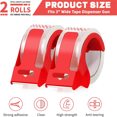 thumbnail image 3 of 2Rolls Packing Tapes with 2 Refillable Dispenser,Heavy Duty Packaging Tape 1.88 Inch X 55Yards,Adhesive Packaging Tape, 3 of 7