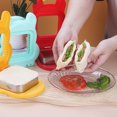 thumbnail image 4 of Sandwich Cutter And Sealer Bread Mold for Kids Lunch Square Sandwich Maker Cartoon Easy to Use Bento Box Accessories, 4 of 7
