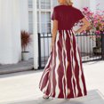 thumbnail image 5 of Meichang Robes Combishorts pour Femmes à Manches Courtes, Col en V, Robes Portefeuille, Taille Haute, Robes Trapèze, Robe Combishort Maxi Fendue pour Fête, Longue Robe d'Été de Plage, 5 of 5