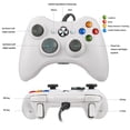 thumbnail image 4 of Luxmo Wired Game USB Controller Gamepad Joystick for Xbox 360 &PC(White), 4 of 14