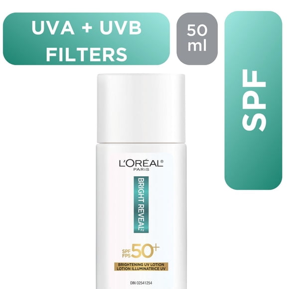 L'Oreal Paris Bright Reveal SPF 50 Daily Brightening Face Moisturizer and UV Lotion