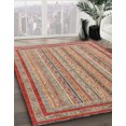 thumbnail image 2 of Ahgly Company Tapis d'Intérieur Ronds Abstraits Bruns Abstraits pour Aire, 5 Pieds Rond, 2 of 6