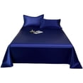 thumbnail image 2 of TopLLC Ice Silk Bed Sheet Pillow Case 3-piece Set - And Luxurious Soft Ice Silk Bed Sheet Suitable For All Seasons Cool Ice Silk Fabric Machine Washable Ice silk bed sheet, 2 of 9