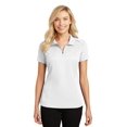 thumbnail image 1 of Port Authority ®  Ladies Pinpoint Mesh Zip Polo. L580 L White, 1 of 2