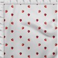 thumbnail image 3 of oneOone Silk Tabby Fabric Strawberry Fruit Print Sewing Fabric BTY 42 Inch Wide, 3 of 4
