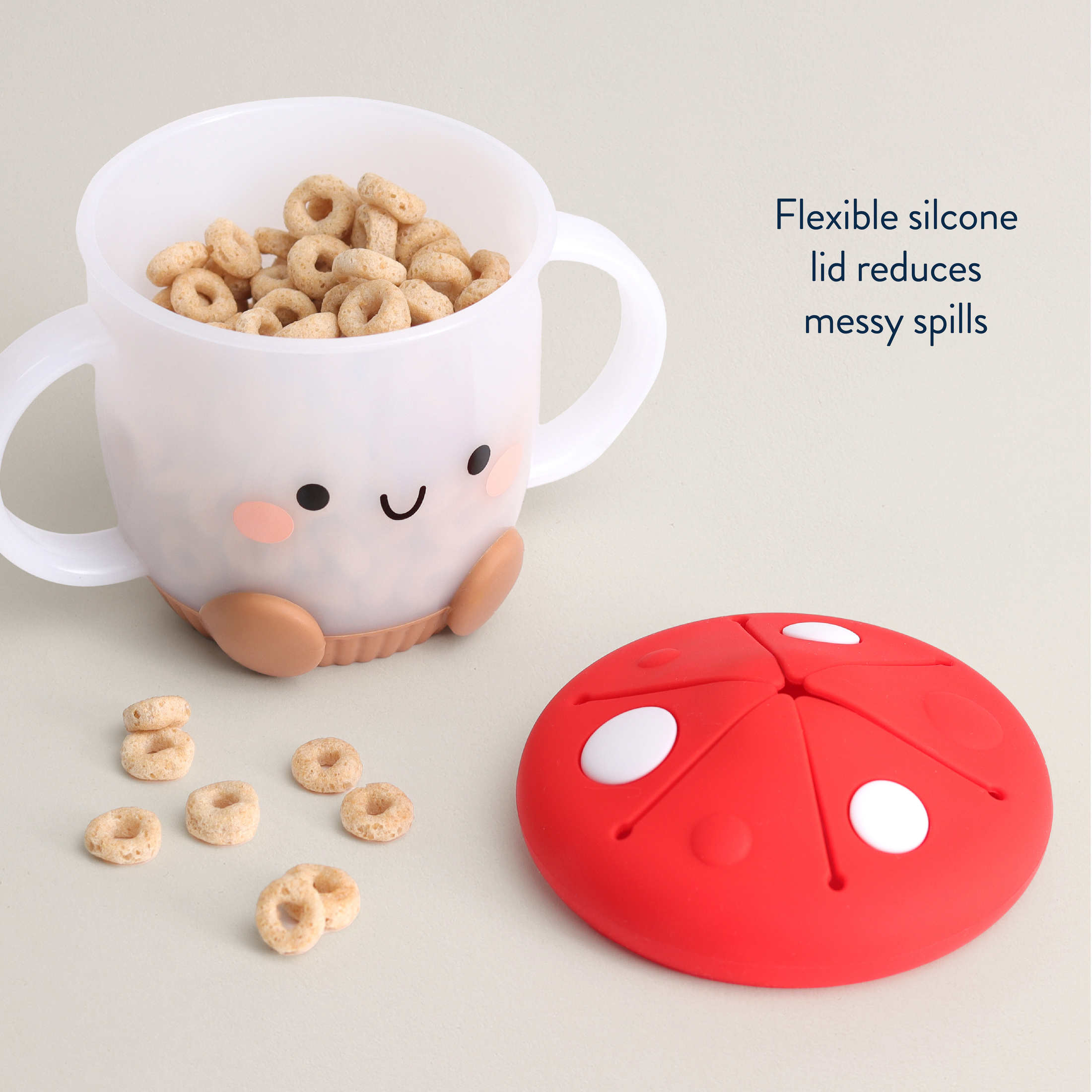 Itzy Ritzy Itzy Reusable Snack Cup Mushroom with Silicone Top