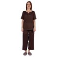 thumbnail image 1 of Inkmeso Ensemble de Pyjama à Manches Courtes pour Femmes, T-Shirt Henley et Ensemble de Vêtements de Nuit, 1 of 7
