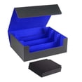 thumbnail image 3 of Esquirla Card Deck Box Holds 1800 Cards Game Card Storage Organizer Sports Cards Case Black Blue, 3 of 8