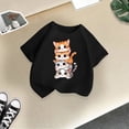 thumbnail image 5 of Carry Camisole Fille Haut à Volants Enfant Filles Mignon Graphique Col Rond Manches Courtes Tee Été Décontracté T-Shirt, 5 of 5