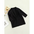 thumbnail image 2 of 1-7Y Baby Girls Coat For Fall Spring Long Sleeve Open Front Lapel Cardigan With Pockets Kids Outwear, 2 of 6