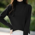 thumbnail image 4 of Cameland Women's Fashion Casual Round Neck Solid Color Loose Base Knitted Sweater Top, 4 of 5